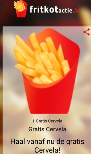 Gratis Cervela bij je bestelling bij fritkotactie