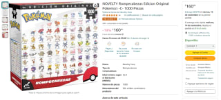 Rompecabezas NOVELTY Original Pokemon -C- por $160 | Descuento Amazon