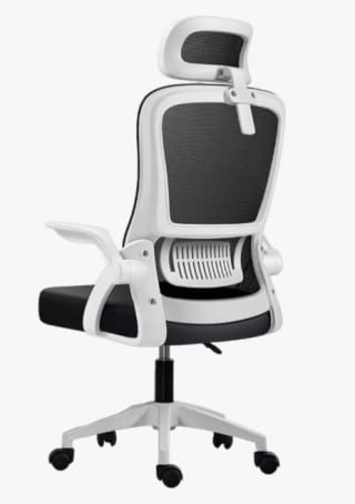 Silla de Oficina Ergonómica con Reposacabezas, Ajustable y con Soporte Lumbar por 43,31€