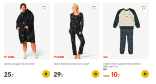 1+1 gratis op nachtmode en slaapzakken bij HEMA
