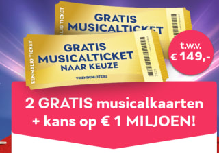 2 gratis musical tickets bij meespelen Vriendenloterij