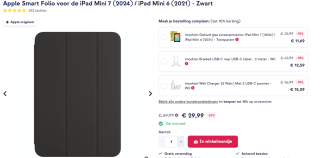 Apple iPad mini (2020/2021) Smart Folio - Zwart voor €29,99 bij Smartphonehoesjes