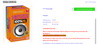Hitster 100% NL voor €19,95 via Bijmarko