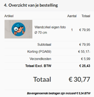 Fotocadeau korting code voor 69% korting op het gehele assortiment dmv de code