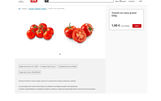 1KG Tomate Rama por solo 1€ en Dia