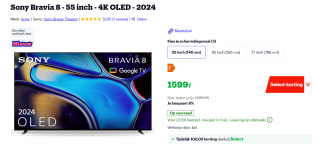 Sony Bravia 8 - 55 inch - 4K OLED - 2024 voor €1599 bij Bol
