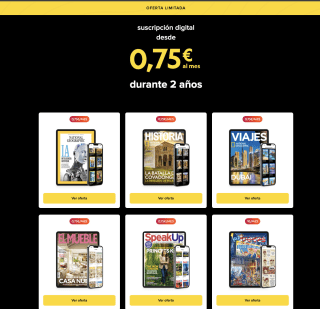 Suscripción 2 años a revistas digitales por 0,75€/mes en Tienda.rba