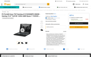 Asus TUF Gaming A15 FA506NFR-HN008 por 577€