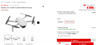 DJI Mini 2 SE drone Fly More Combo voor €359 bij de Mediamarkt