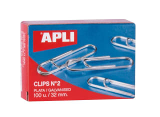100 Clips galvanizados numero 2 32mm 100u Plata por solo 0,61€