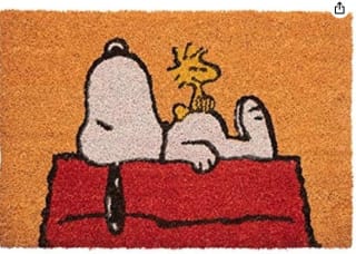 Felpudo coco Snoopy amarillo, beige, blanco, rojo 40 x60 cm por 17,99€