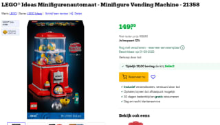 LEGO Ideas Minifiguren automaat voor €149,99 met Bol select