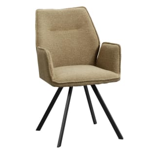 Eetkamerstoel Raffy - stof - caramel 2 stuks voor €109 bij Leenbakker