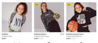 Recopilación de sudaderas desde 4,49€ para toda la familia