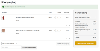 €5 korting bij besteding vanaf €50 bij Vetex