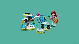 Gratis LEGO® Friends Muziekaanhangwagen bouwen en neem hem mee