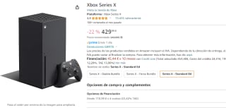 Consola Xbox Series X por 429,99€ en amazon y Game