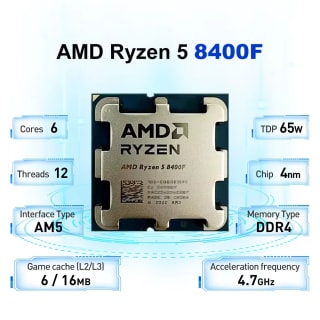 Procesador AMD Ryzen 5 8400F 4.2/4.7GHz Box por 88,99€