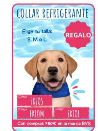 Regalo Collar Refrigerante para Perros por compras +60€