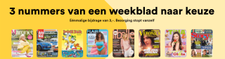 3 nummers van weekbladen voor €3 bij Kiosk