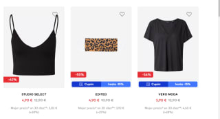 Artículos rebajados en About You desde 4,90€+15% dto para primera compra