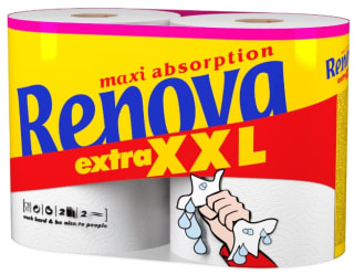 3x Rollo de cocina Renova Maxi Absorption Extra XXL 2 rollos XXL por 6.93€