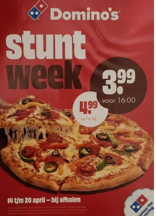 Domino's stuntweek alle medium pizza's voor €3,99