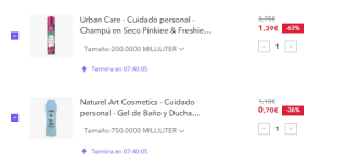 8 productos de belleza por tan solo 11,40€ (cuenta nueva por 5,70€)