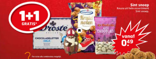 Alle Sinterklaas snoep 1+1 gratis bij Trekpleister