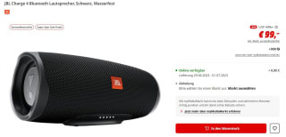 JBL Charge 4 - voor €99 bij de Mediamarkt in Duitsland