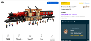 LEGO 76405 Harry Potter Zweinstein Express voor €399,99 in de Lego-shop