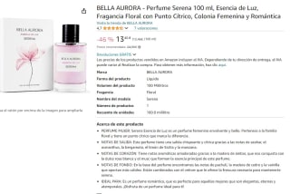 Eau de parfum Esencia de Luz Serena Bella Aurora por 13,46€