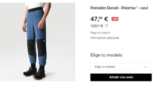 Pantalón de Hombre The North Face Denali - Polartec® por 47.99€