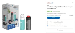 Set de Alarma de Seguridad Personal Swann 2pzas $306 | Descuento Sam's Club