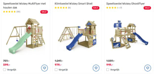 Tot 25% korting op verschillende speeltoestellen bij Wickey