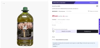 5 litros Aceite de Oliva Virgen Extra Olivos de un Siglo por 39,43€