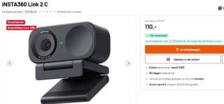 Insta360 Link 2C webcam voor €110 bij Kamera Express