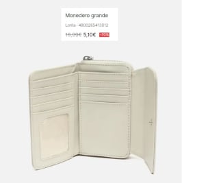 Monedero grande Lorita por 5.1€