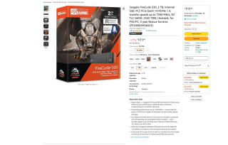 Seagate FireCuda 530 SSD 2TB M.2 NVMe PCIe 4.0 Con disipador por solo 130,71€