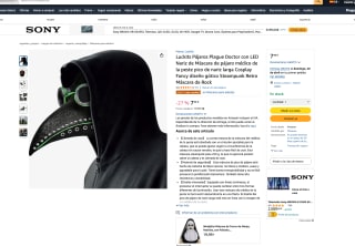 Máscara La Peste LED 3 modos iluminación transpirable correa austable Luckits (33x18cm) a solo 7,99€