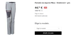 Pantalón de Trekking para Mujer Ternua Mikas por 44.99€