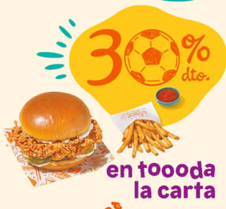 Popeyes 30% en toda la carta