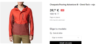 Chaqueta para Hombre Columbia Pouring Adventure III - Omni-Tech por 39.9€
