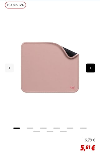 Alfombrilla ratón Logitech por 5,61€.