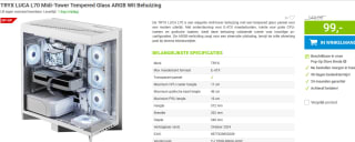 TRYX Luca L70 witte PC-behuizing voor €99 bij Megekko