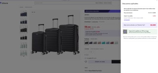 Conjunto de 4 Maletas de Viaje Carcasa Ligera de ABS Cerradura Numérica 4 Ruedas Giratorias 360° por 58€ (Nuevos usuarios por 48,08€)