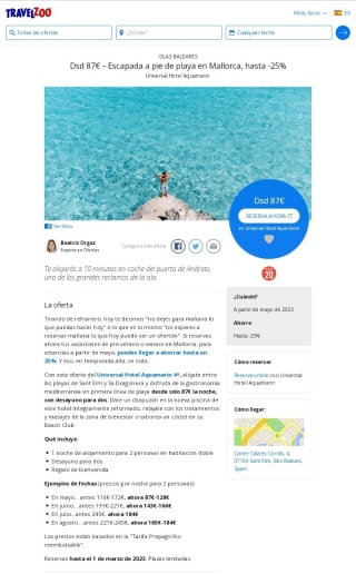 Verano en Mallorca desde 87€ noche para 2 personas.