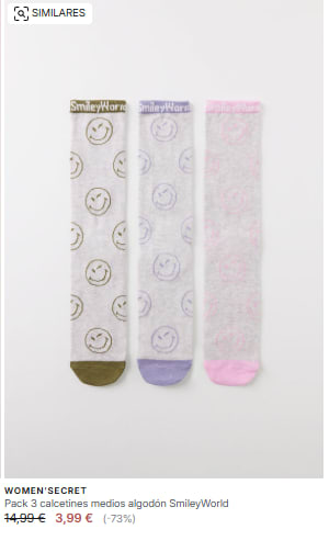 Pack 3 calcetines Harry Potter, SmileyWorld, Snoopy por 3,59€