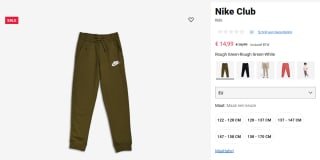 Nike Club kinder trainingsbroek voor €14,99 bij Footlocker