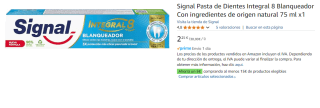 7 Botes de Signal Pasta de Dientes Integral 8 por 9.96€